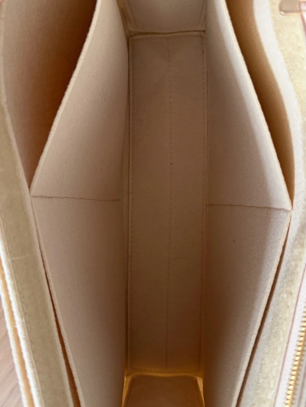 Chloe Woody Large Insert Caddy in Beige